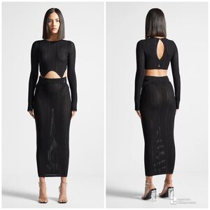 MANIERE DEVOIR 2-in-1 Long Sleeve Knitted Midaxi Dress (NWOT/M)